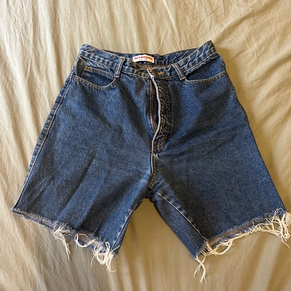 Blue Denim Cutoff Shorts